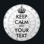 KEEP CALM and YOUR TEXT - black Dartboard<br><div class="desc">KEEP CALM and YOUR TEXT - black</div>