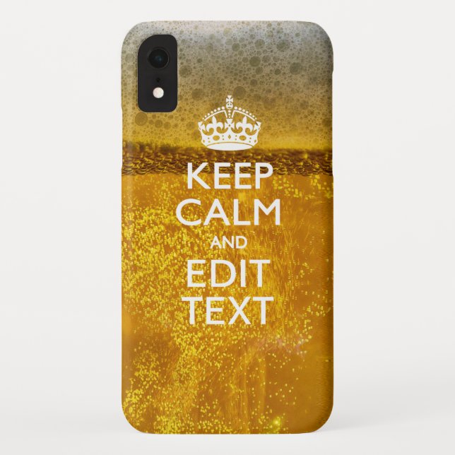Keep Calm And Your Text for some Cold Beer Case-Mate iPhone Case (Back)