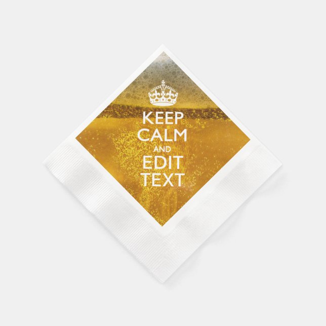 Keep Calm And Your Text for some Cool Beer Napkin (Corner)