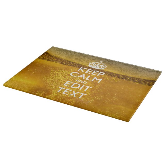 Keep Calm And Your Text for some Great Beer Cutting Board (Corner)