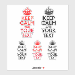 Keep Calm And Your Text on Black and Red