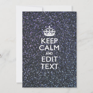 Keep Calm and Your Text on Midnight decor