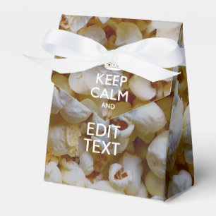 KEEP CALM AND Your Text on Popcorn Favour Box