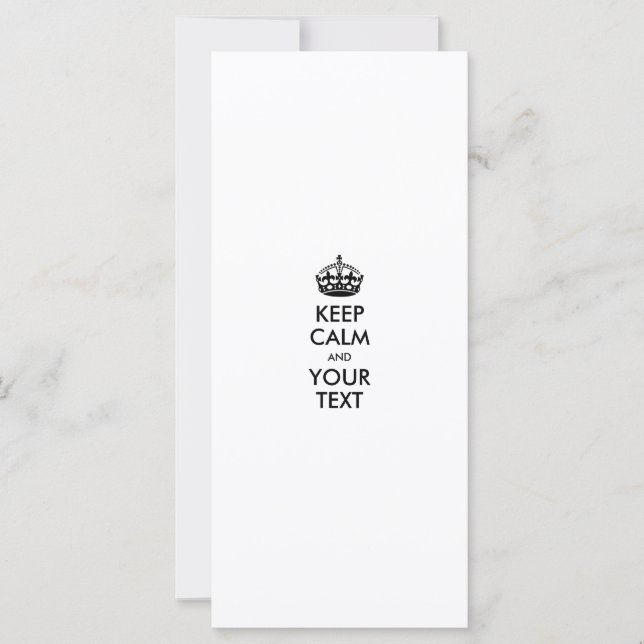 KEEP CALM and YOUR TEXT - Personalised TEXT (Front)