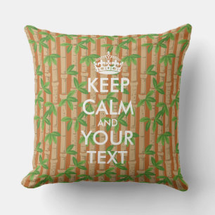 KEEP CALM and YOUR TEXT - personalised text Cushion