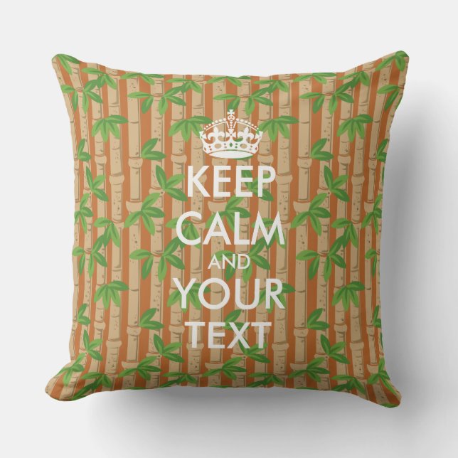 KEEP CALM and YOUR TEXT - personalised text Cushion (Front)