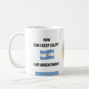 Keep Calm Argentina & Funny Text, Argentina Flag Coffee Mug