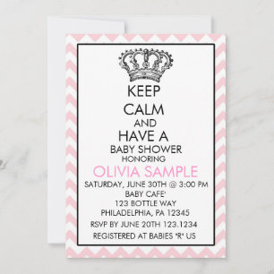 Keep Calm Baby Shower Invitation