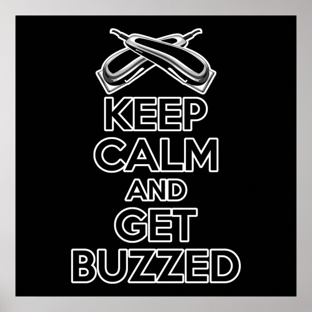 Keep Calm: Barber Humour Poster (Front)