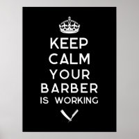 Keep calm barber poster