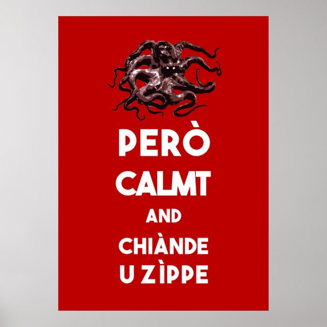 Keep calm barese octopus poster (Front)