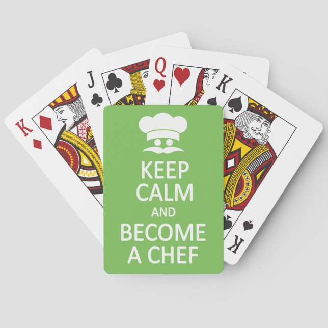 Keep Calm & Become a Chef custom playing cards (Back)