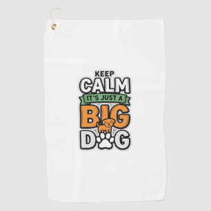 Keep Calm Big Dog Vintage Vector Design_1 Golf Towel