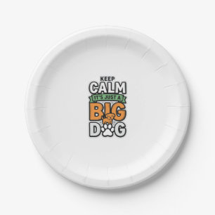 Keep Calm Big Dog Vintage Vector Design_1 Paper Plate