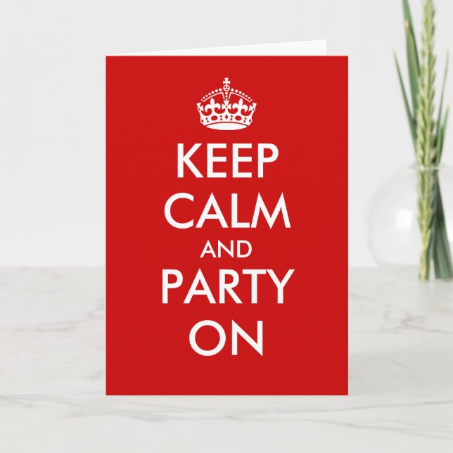 Keep calm birthday card | Customisable design (Front)