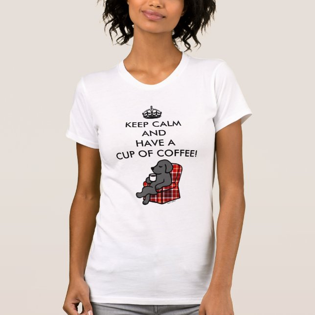 Keep Calm Black Labrador T-Shirt (Front)