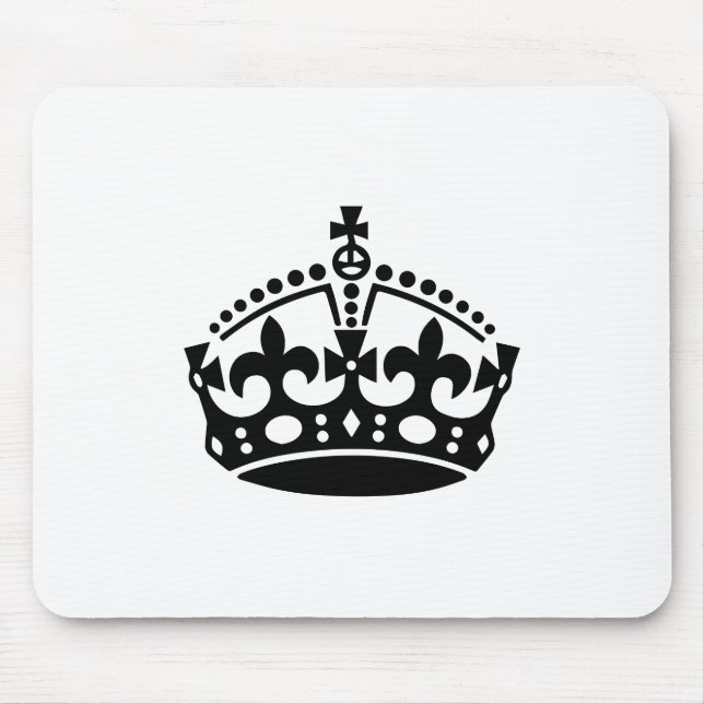 Keep calm black victory crown mouse pad (Front)