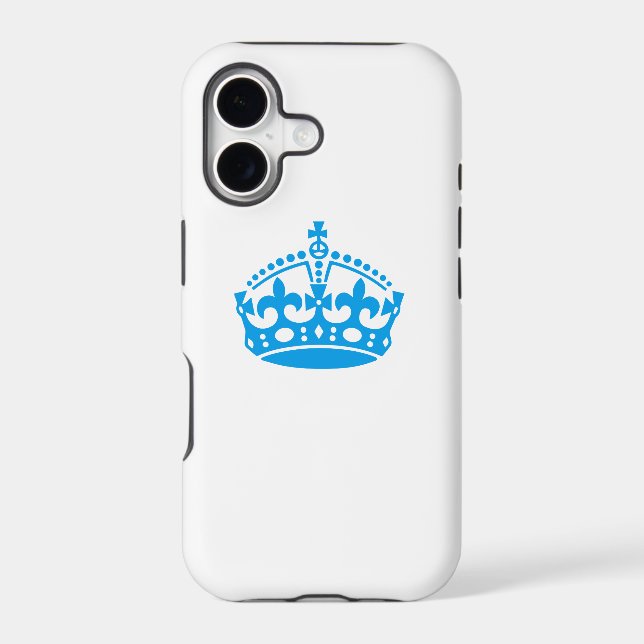 Keep calm blue victory crown (Back)