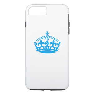 Keep calm blue victory crown Case-Mate iPhone case