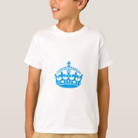 Keep calm blue victory crown