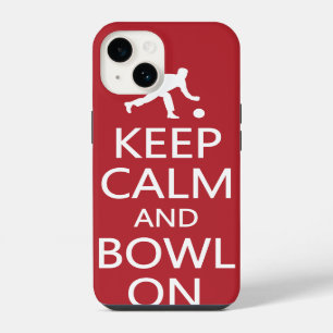 Keep Calm & Bowl On custom colour Blackberry case