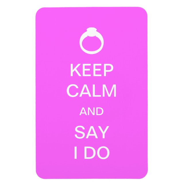 Keep Calm Bridal Magnet (Vertical)