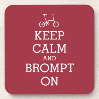 Keep calm Brompton bicycle coaster