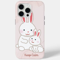 'Keep Calm' Bunny iPhone 15 Pro Max Case