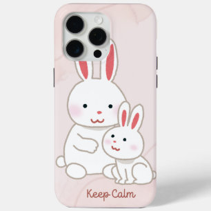 'Keep Calm' Bunny iPhone 15 Pro Max Case