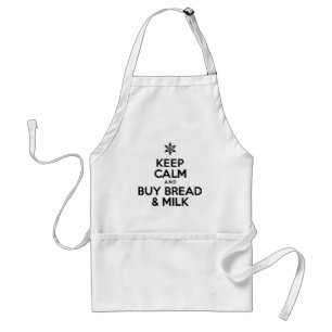Keep Calm Buy Bread And Milk Apron