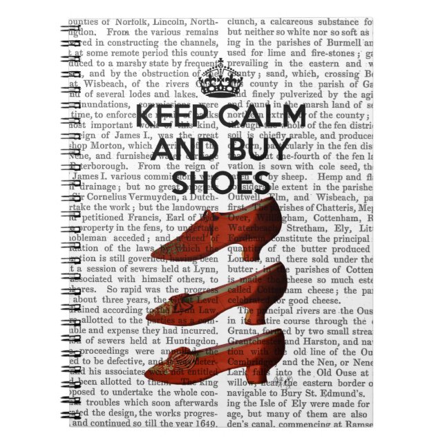 Keep Calm Buy Shoes Spiral Notebook (Front)