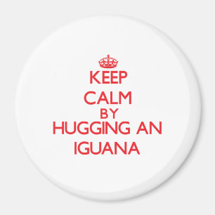 Keep calm by hugging an Iguana Magnet