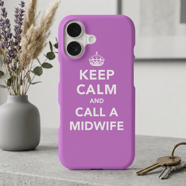 Keep Calm Call A Midwife Birth Worker - Hot Pink (Creator Uploaded)