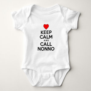 Keep Calm Call Nonno Baby Bodysuit