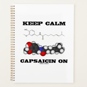 Keep Calm Capsaicin On Chemical Structure Humour Planner