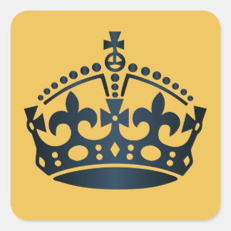 Keep Calm Carbon Crown - Change background Square Sticker