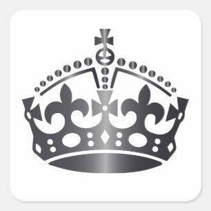 Keep Calm Carbon Crown - Change background Square Sticker