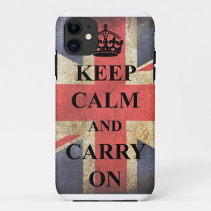 Keep Calm Carry On British Flag Case-Mate iPhone Case