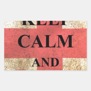 Keep Calm Carry On British Flag Rectangular Sticker