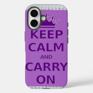 Keep calm carry on iPhone 16 case