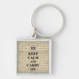 Keep Calm & Carry On Key Ring