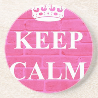 Keep Calm & Carry On Pink Coaster
