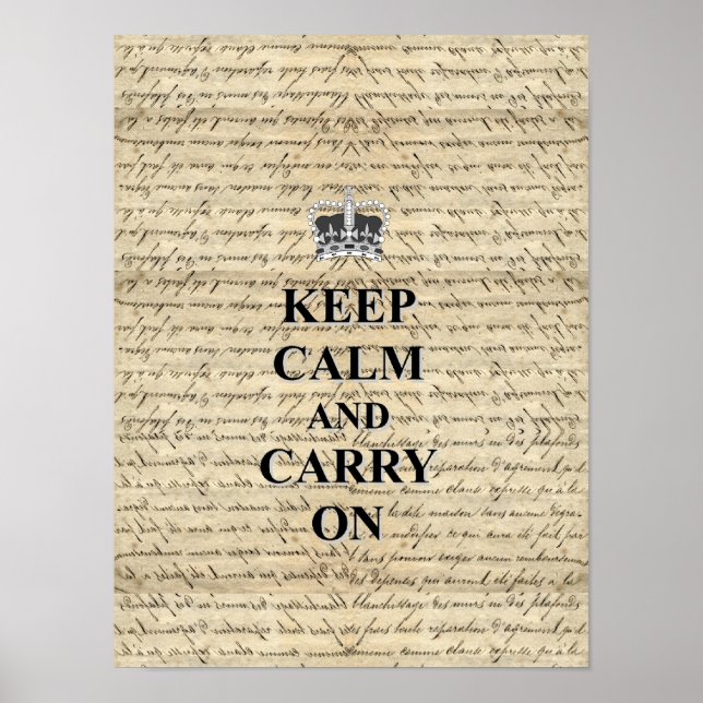 Keep Calm & Carry On Poster (Front)
