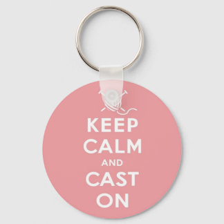 Keep Calm & Cast On Keyring