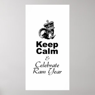 Keep Calm Celebrate Ram Year Choose Colour Poster