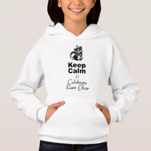 Keep Calm Celebrate Ram Year Kids Hoodie