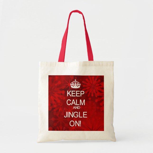 Keep Calm Christmas Jingle red gift bag (Front)
