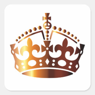 Keep Calm Cooper Crown - Change background Square Sticker