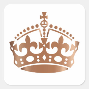 Keep Calm Cooper Crown - Change background Square Sticker