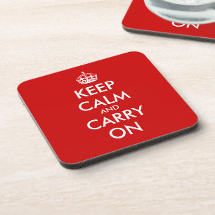 Keep calm cork coaster set   Customisable template